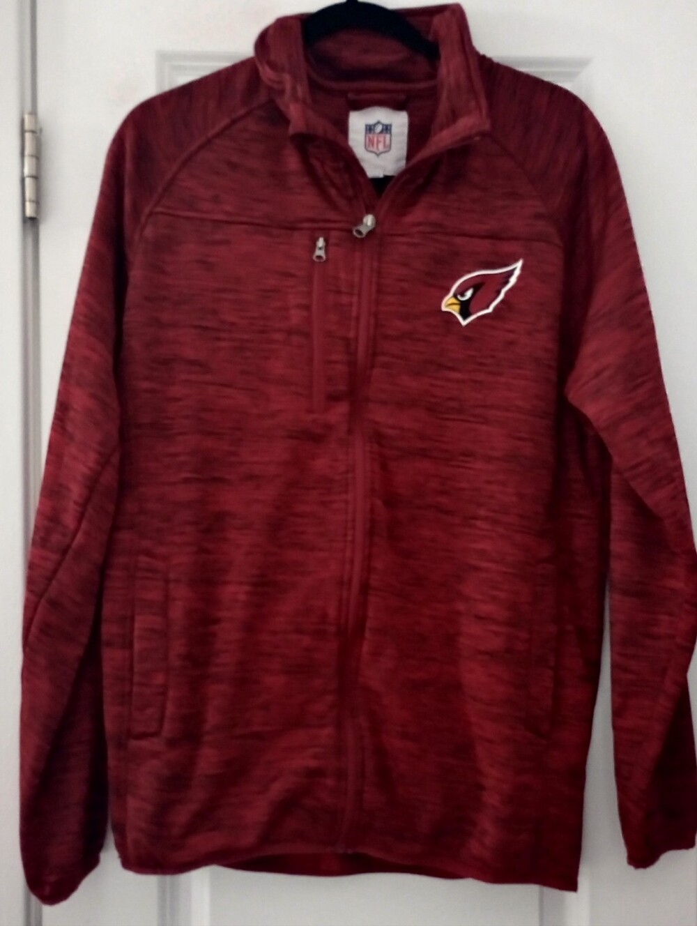 NFL Arizona Cardinals Maroon Heather Full-Zip Pullover
